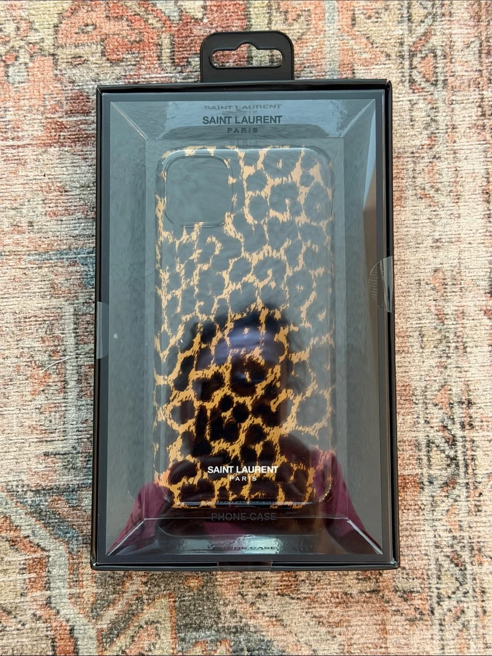 SAINT LAURENT Leopard Print iPhone 11 Pro Max Case - NIB!